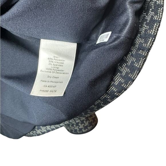 Talbots 14P blazer navy blue and dark gray - Picture 5 of 9